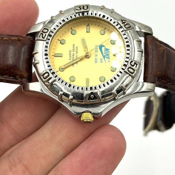 Vtg Nike Air Water Resistant Quartz Wrist Watch 80s 90s Made in USA - Picture 13 of 14